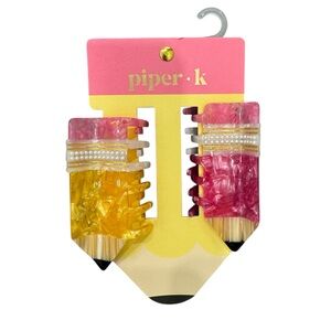 Piper K Back to School Hair Clips NWT